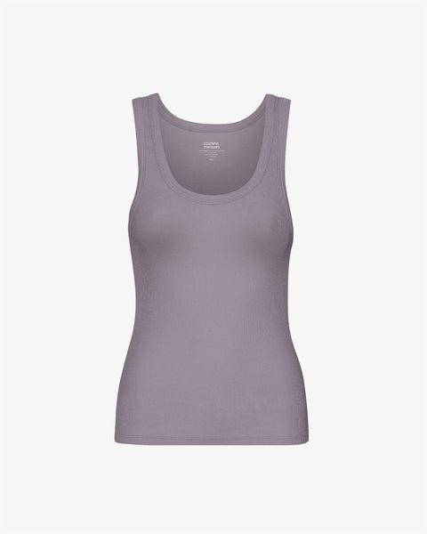 Women Organic Rib Tank Top - Coffee Brown Product Image