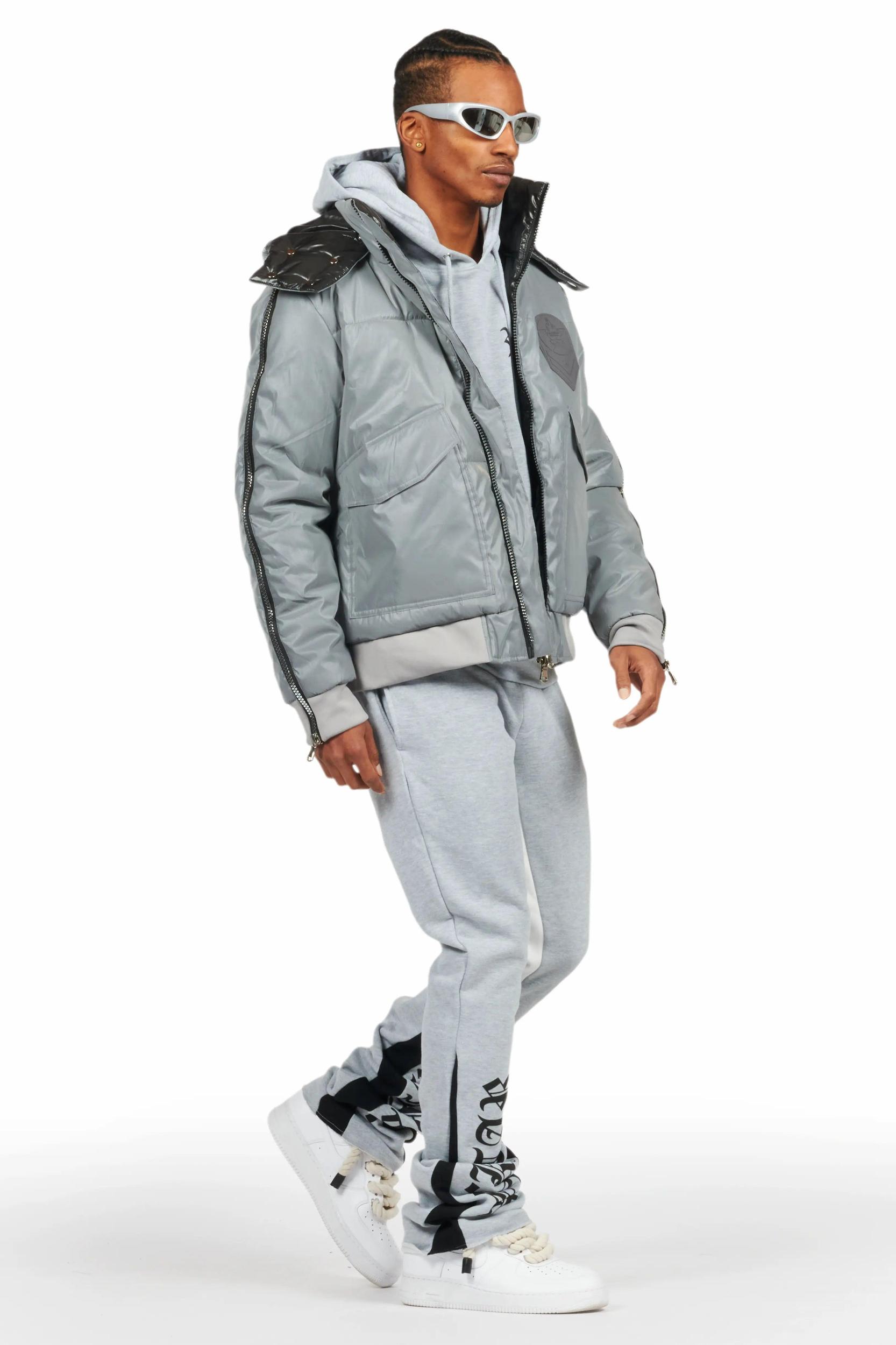 Chin Reflective Puffer Jacket Male Product Image