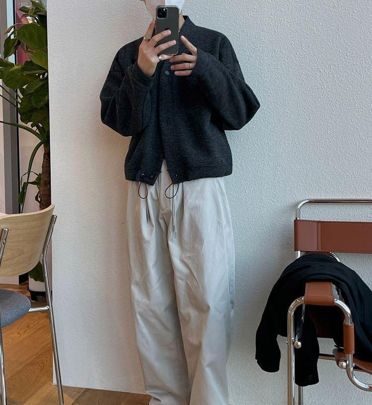 RT No. 5416 DARK GRAY KNITTED CARDIGAN JK Product Image