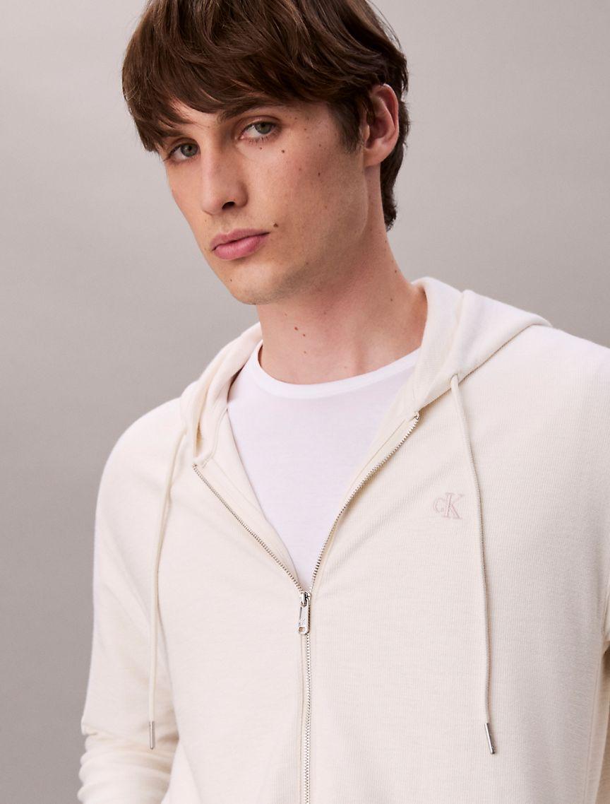 Cotton Blend Boucle Relaxed Hoodie  Product Image