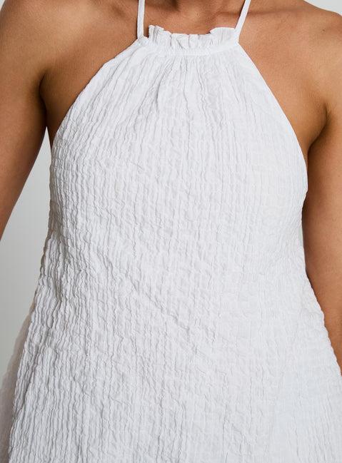 Flutter Halter Top White Product Image