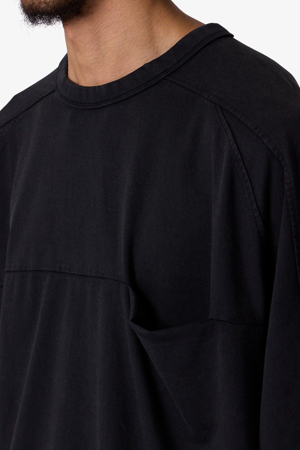 Paneled Hidden Pocket Tee - Washed Black Product Image