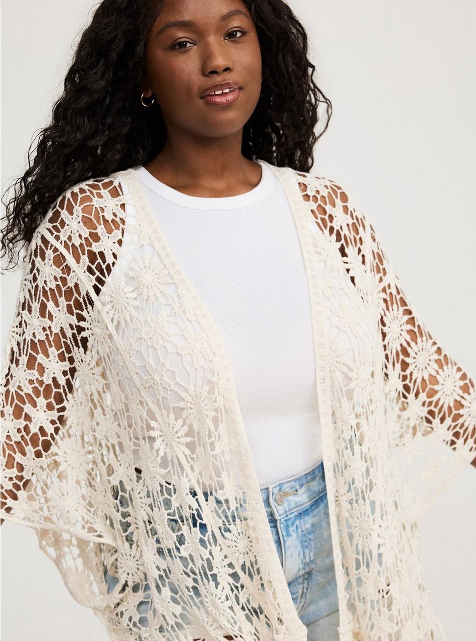 Floral Crochet Ruana Product Image