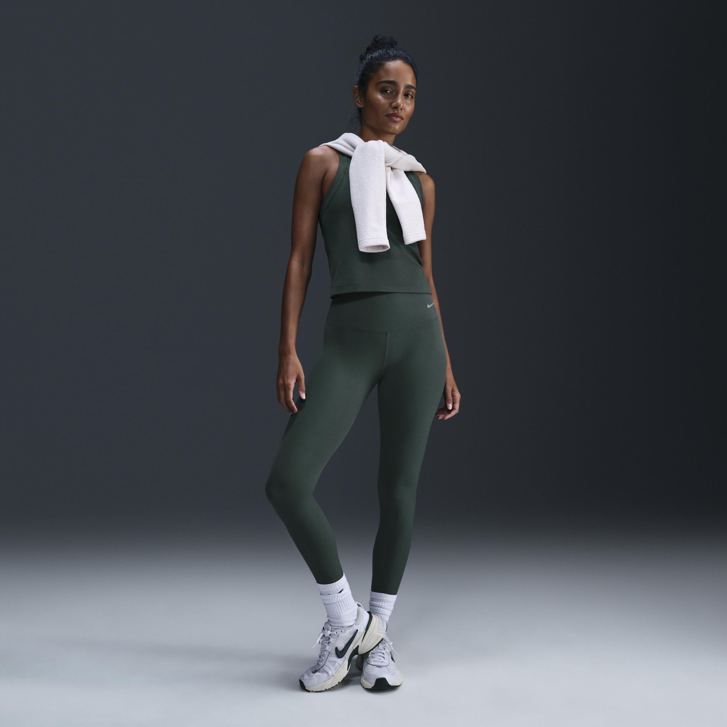 Nike Women's Zenvy Rib Gentle-Support High-Waisted 7/8 Leggings Product Image