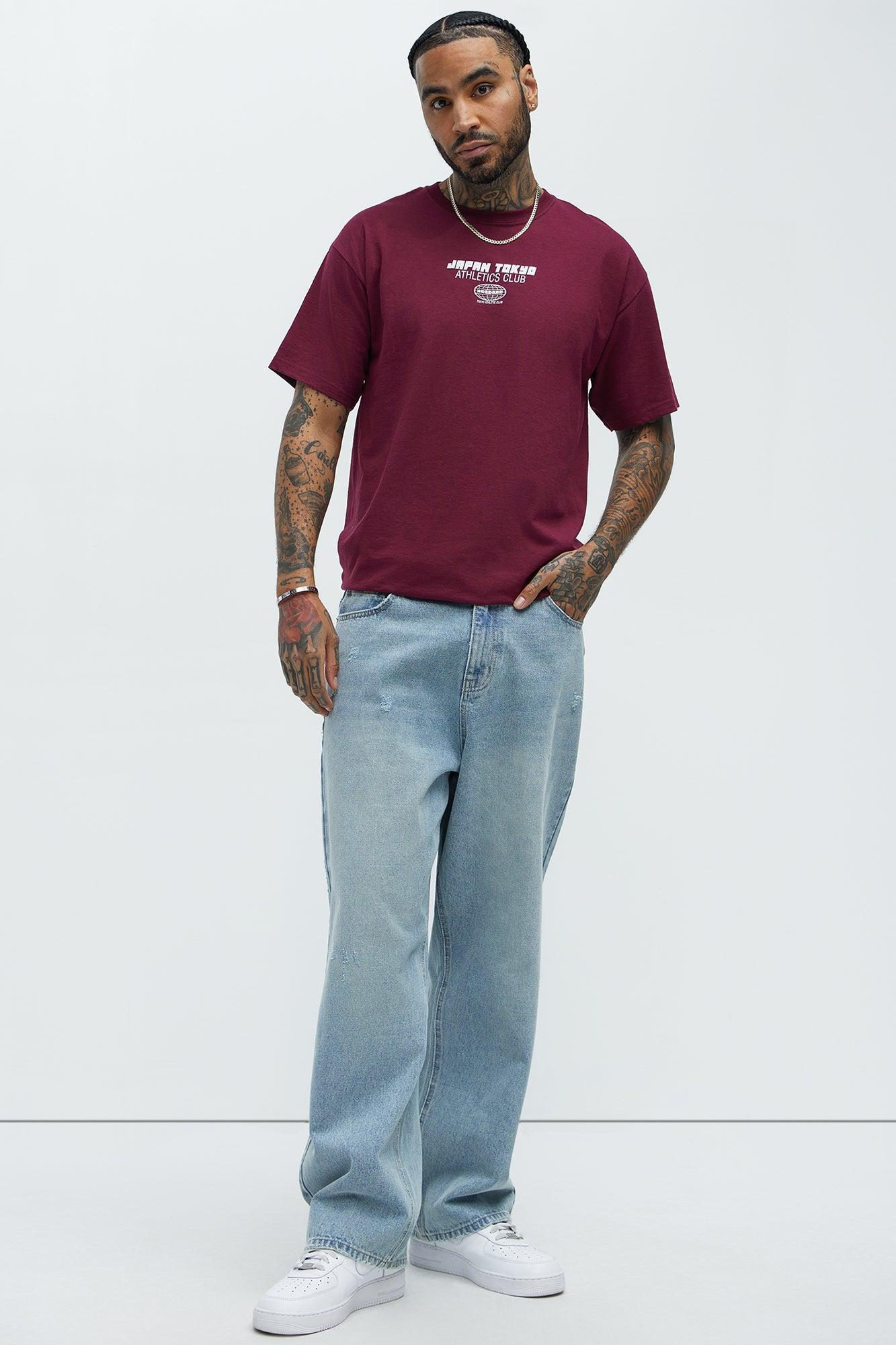 Japan Tokyo Athletics Club Short Sleeve Tee - Burgundy Product Image