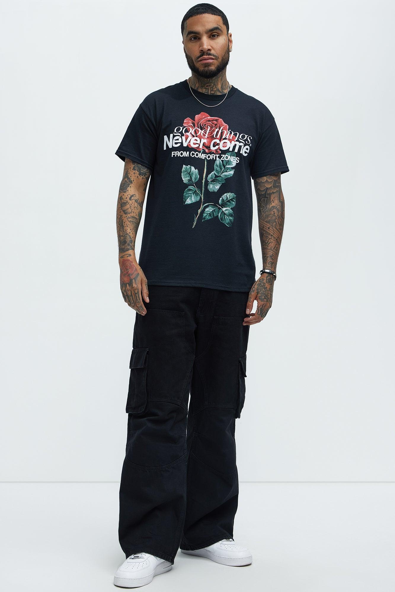 Good Things Never Come Short Sleeve Tee - Black Product Image