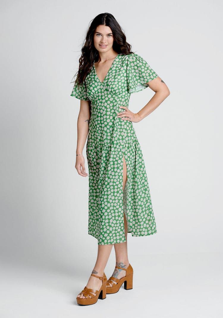 Touch Grass and Smile Midi Dress Product Image