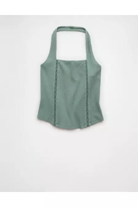 AE Lace Halter Tank Top Women's Product Image