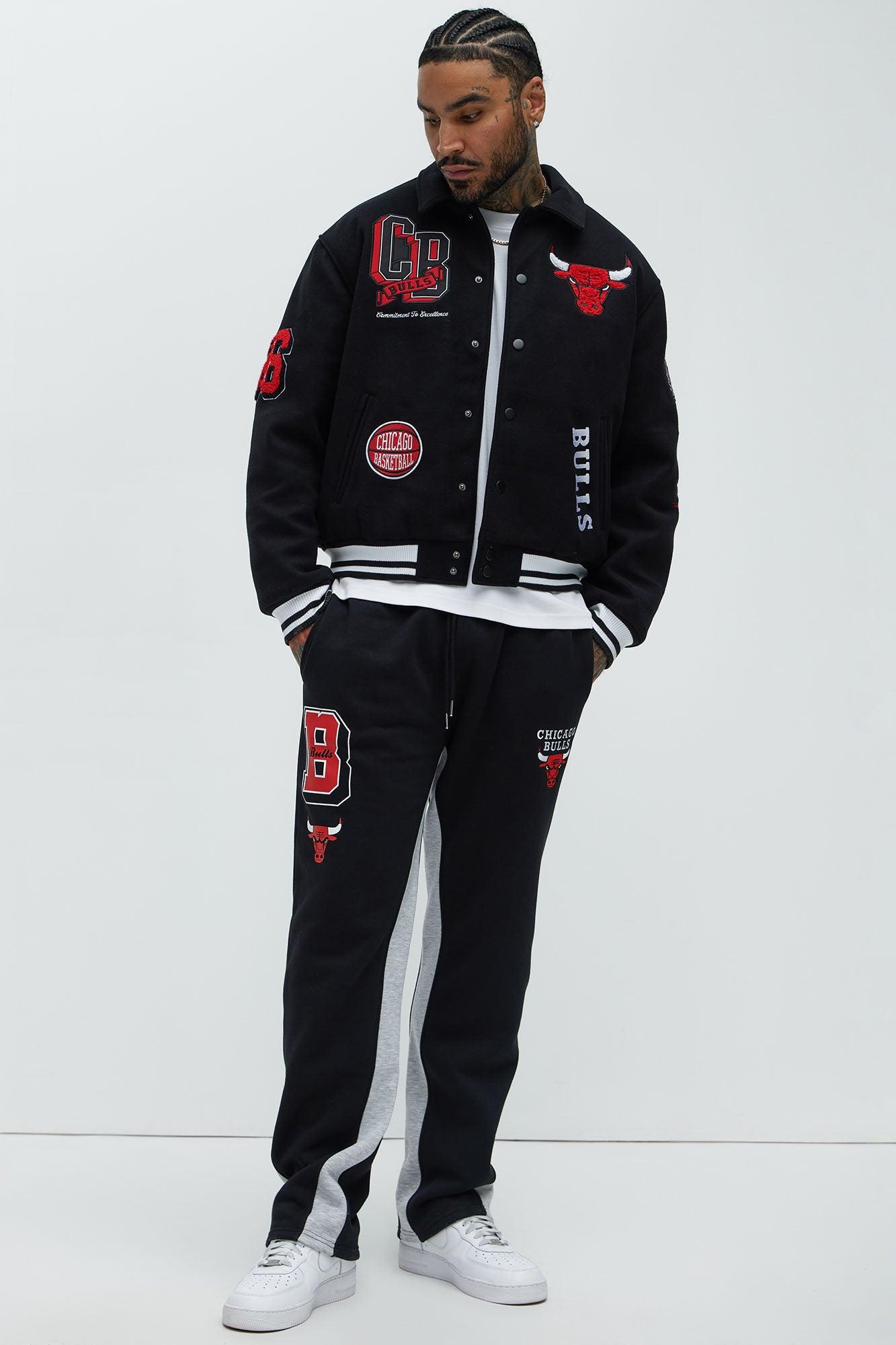 Bulls Backboard Skinny Flare Sweatpants - Red/Black Male Product Image