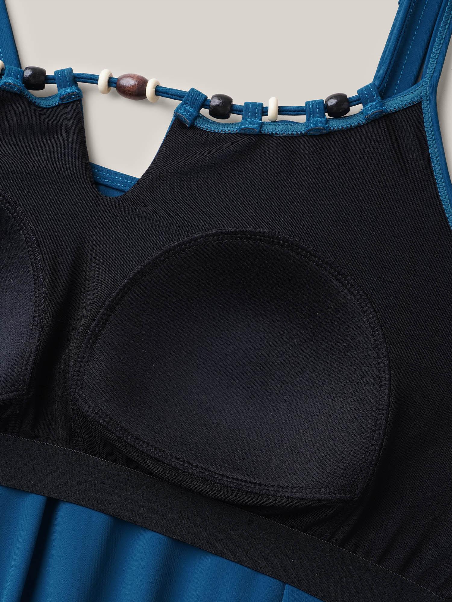 Adjustable Drawstring Drapey One-Piece Swimsuit Female Product Image