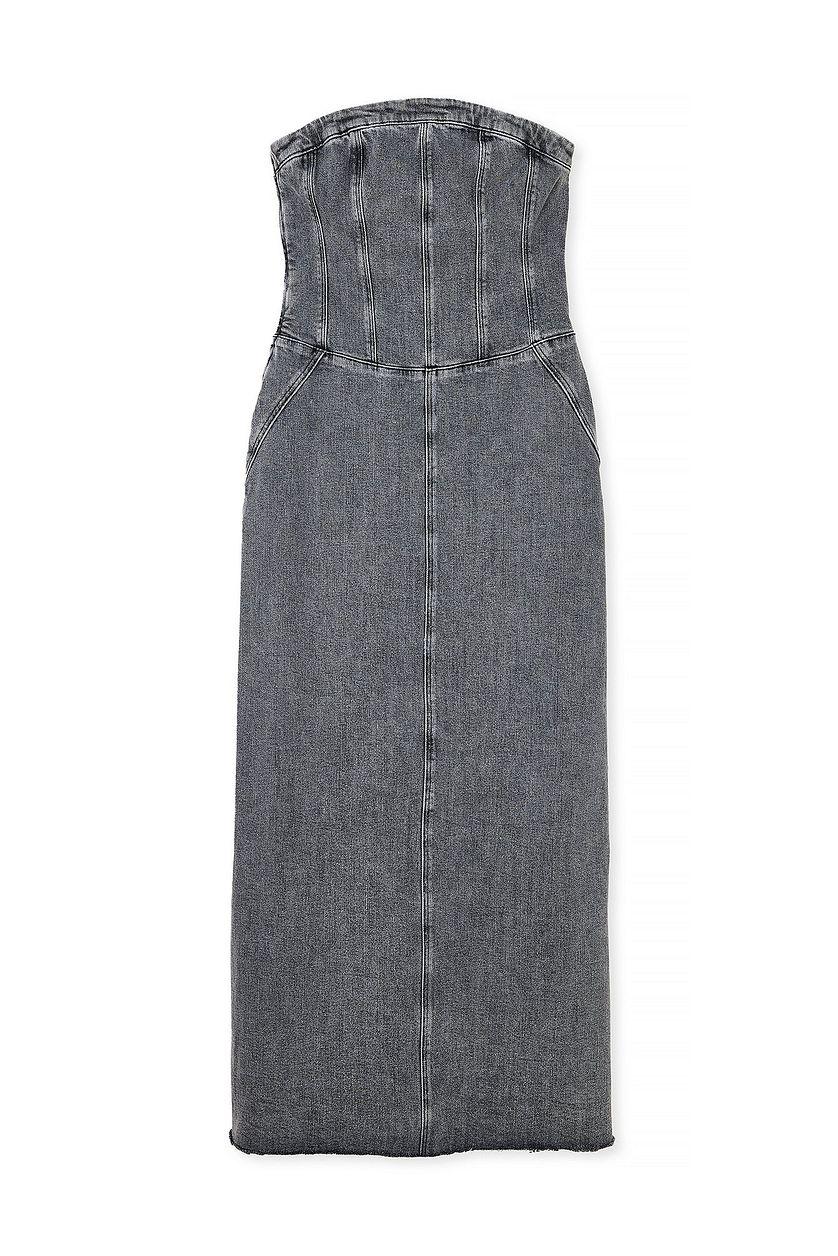 Bandeau Maxi Denim Dress Product Image