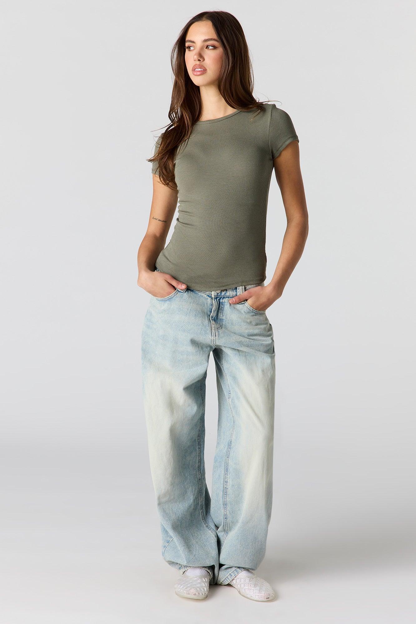 Classic Ribbed T-Shirt Female Product Image