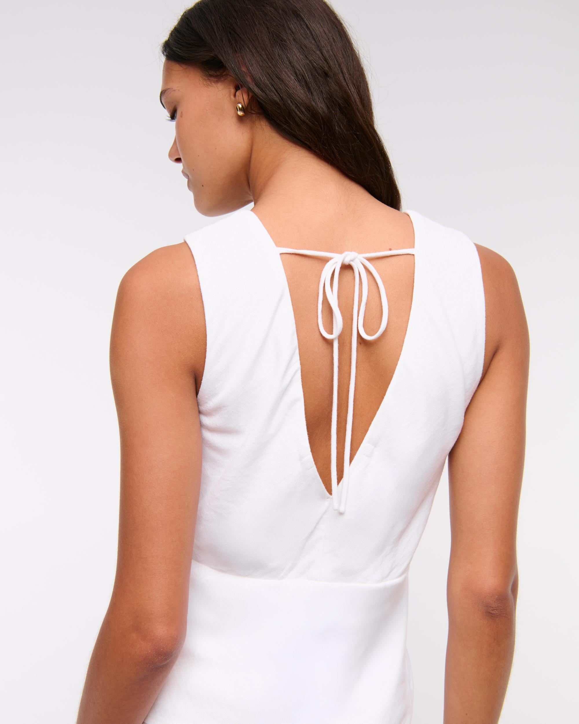  Linen-Blend Tie-Back Set Top Product Image