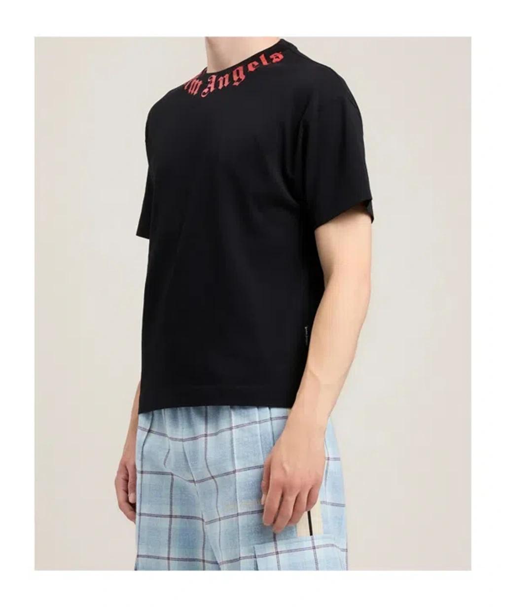 PALM ANGELS Logo Graphic Cotton T-shirt In Black Product Image