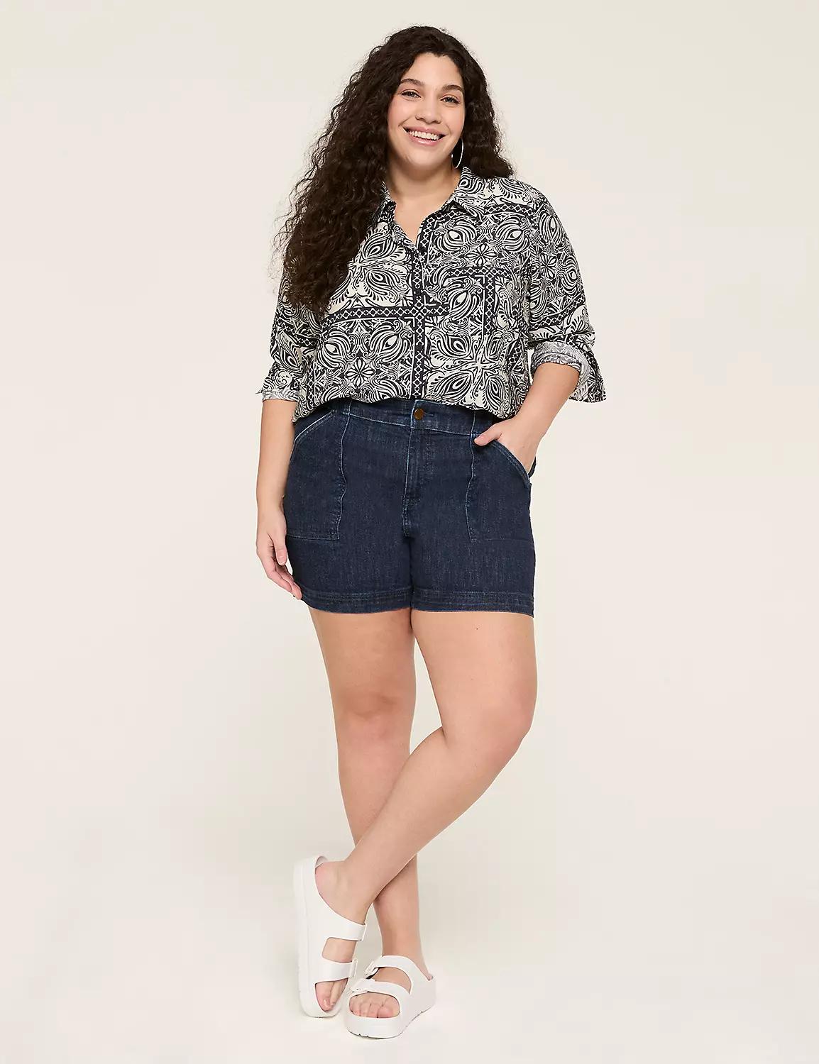 Girlfriend Fit High-Rise Jean Short - 4.5" Inseam Product Image