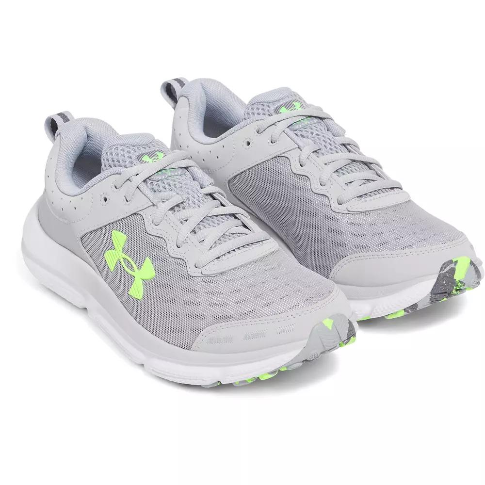 Under Armour Charged Assert 10 Men's Running Shoes, Size: 8, Mod Gray Hyper Green Product Image
