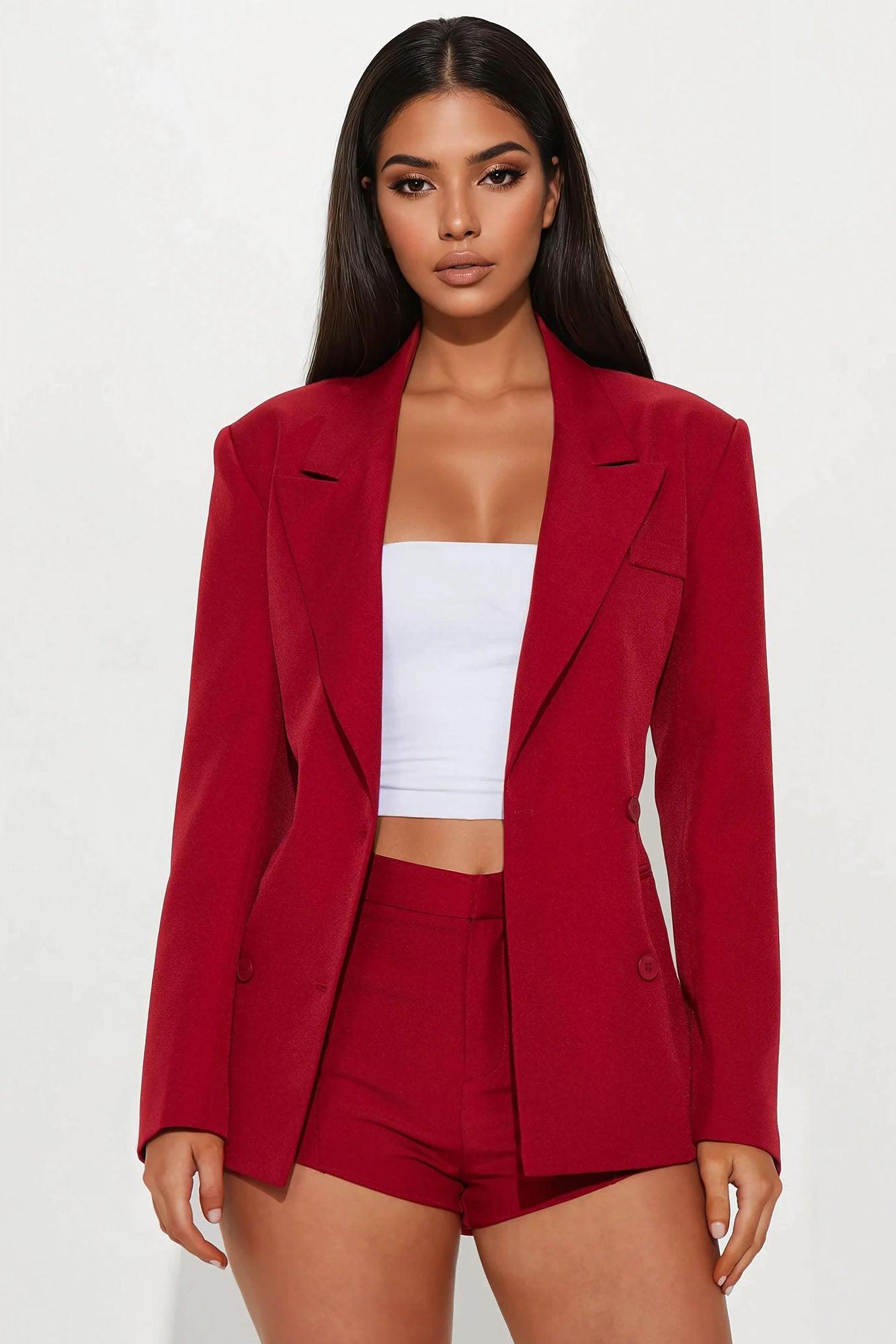 Chloe Micro Trouser Short - Red Product Image