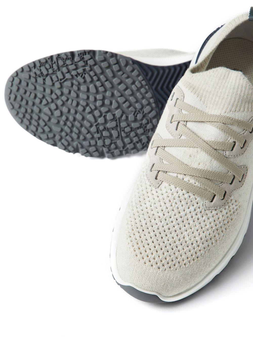perforated-detail low-top sneakers  Product Image