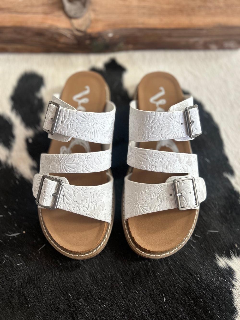 Very G White Elma Sandals Product Image