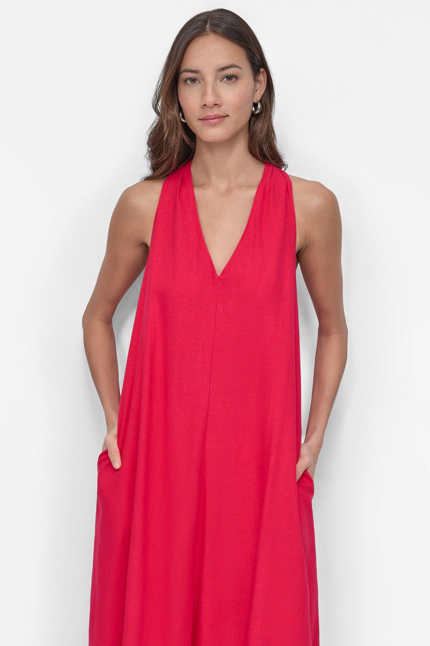 TWIST RACERBACK MIDI SWING DRESS Product Image
