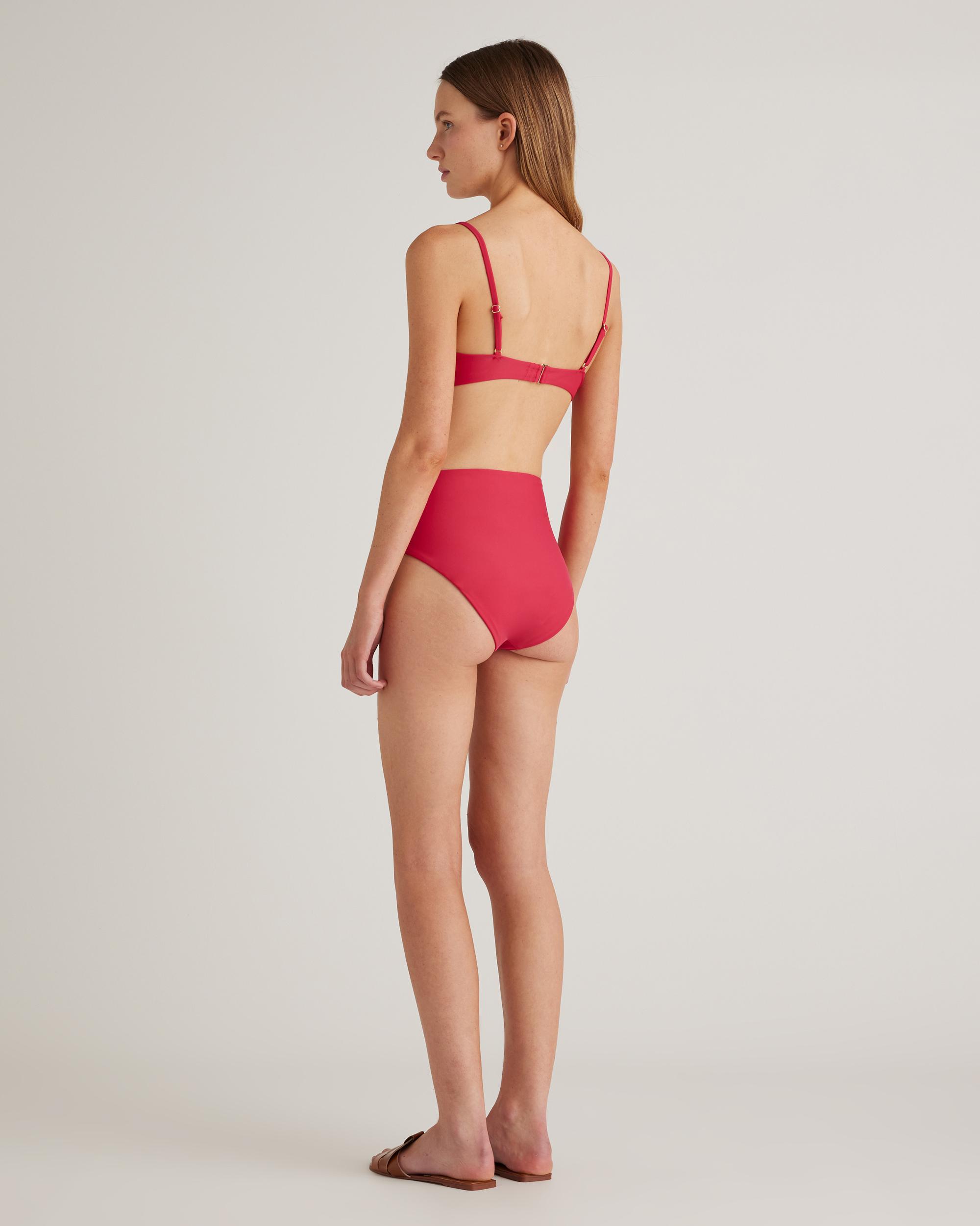 Quince | Women's Italian V-Neck Bikini Top Size XL, 78% Recycled Polyamide, 22% Spandex Product Image