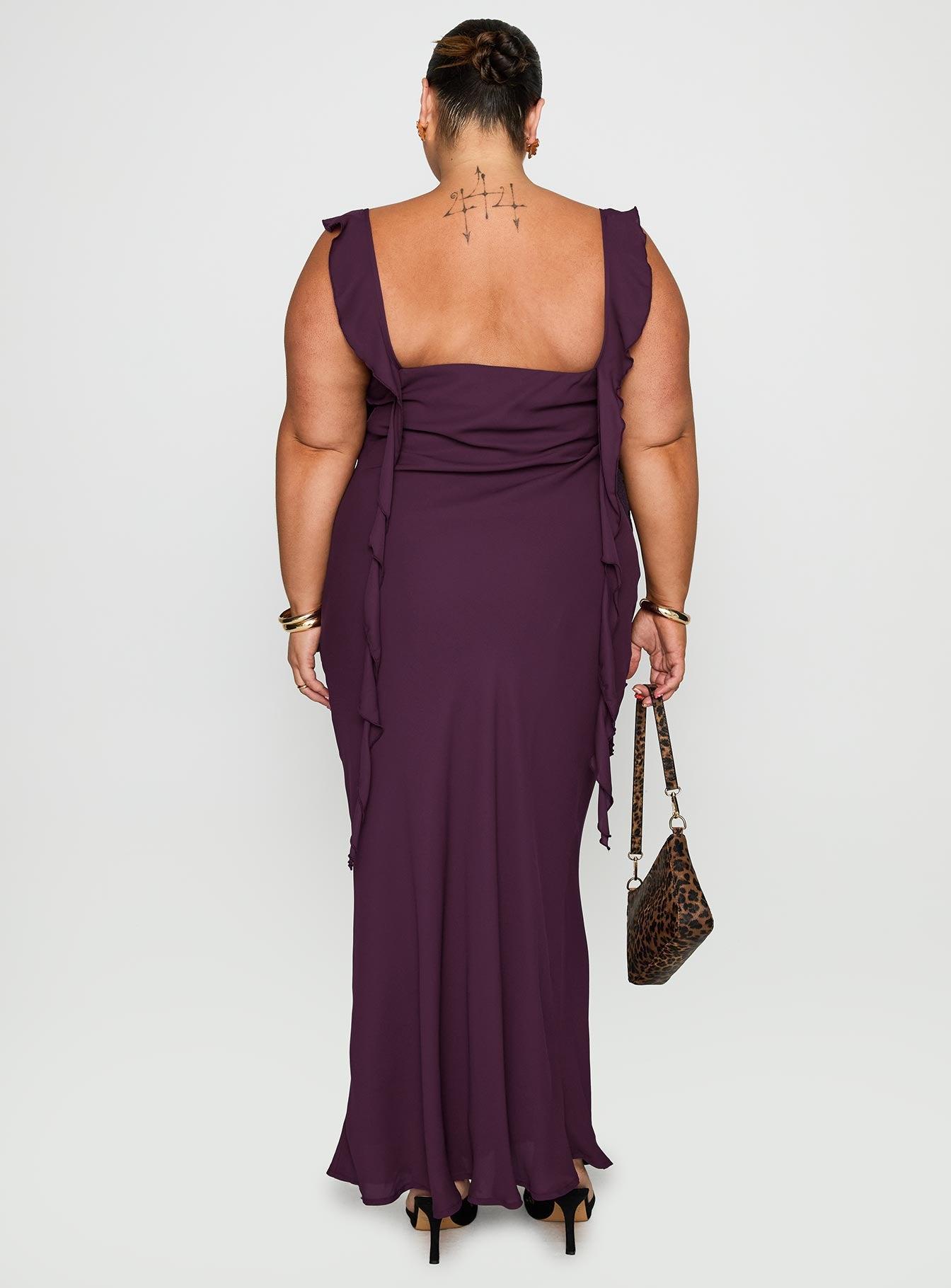 Lanai Maxi Dress Plum Curve Product Image