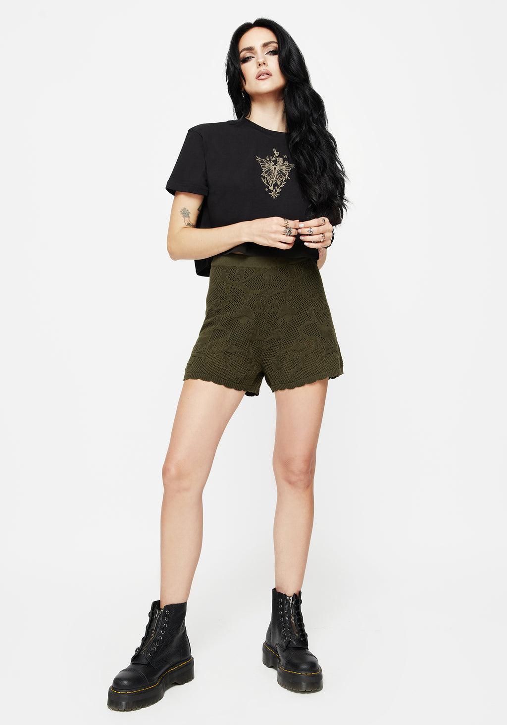 Tulip Jacquard Knit Shorts Product Image