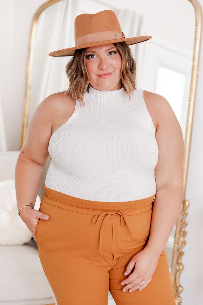 Clear My Schedule Ivory Mock Neck Sweater Tank FINAL SALE Product Image