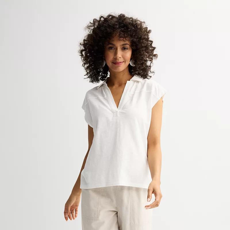 Women's Sonoma Goods For Life® Knit Utility Shirt, Size: XXL, Vital White Product Image