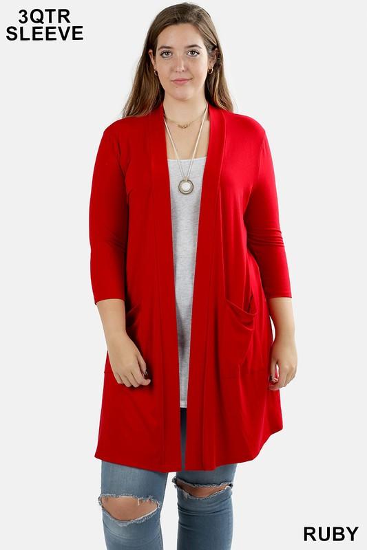 1439   Lauren Slouchy Pocket Cardigan Product Image