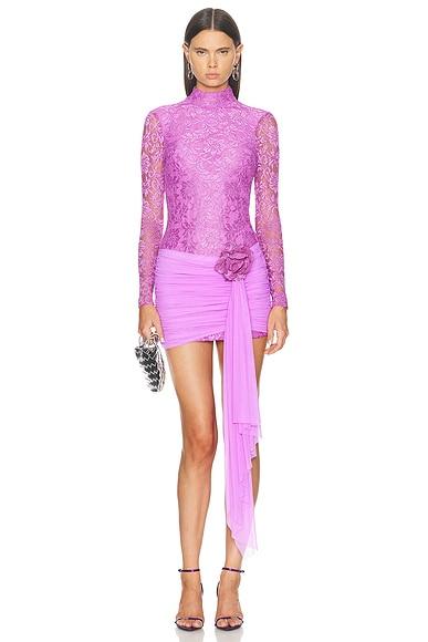 Embroidered Lace Mini Dress Product Image