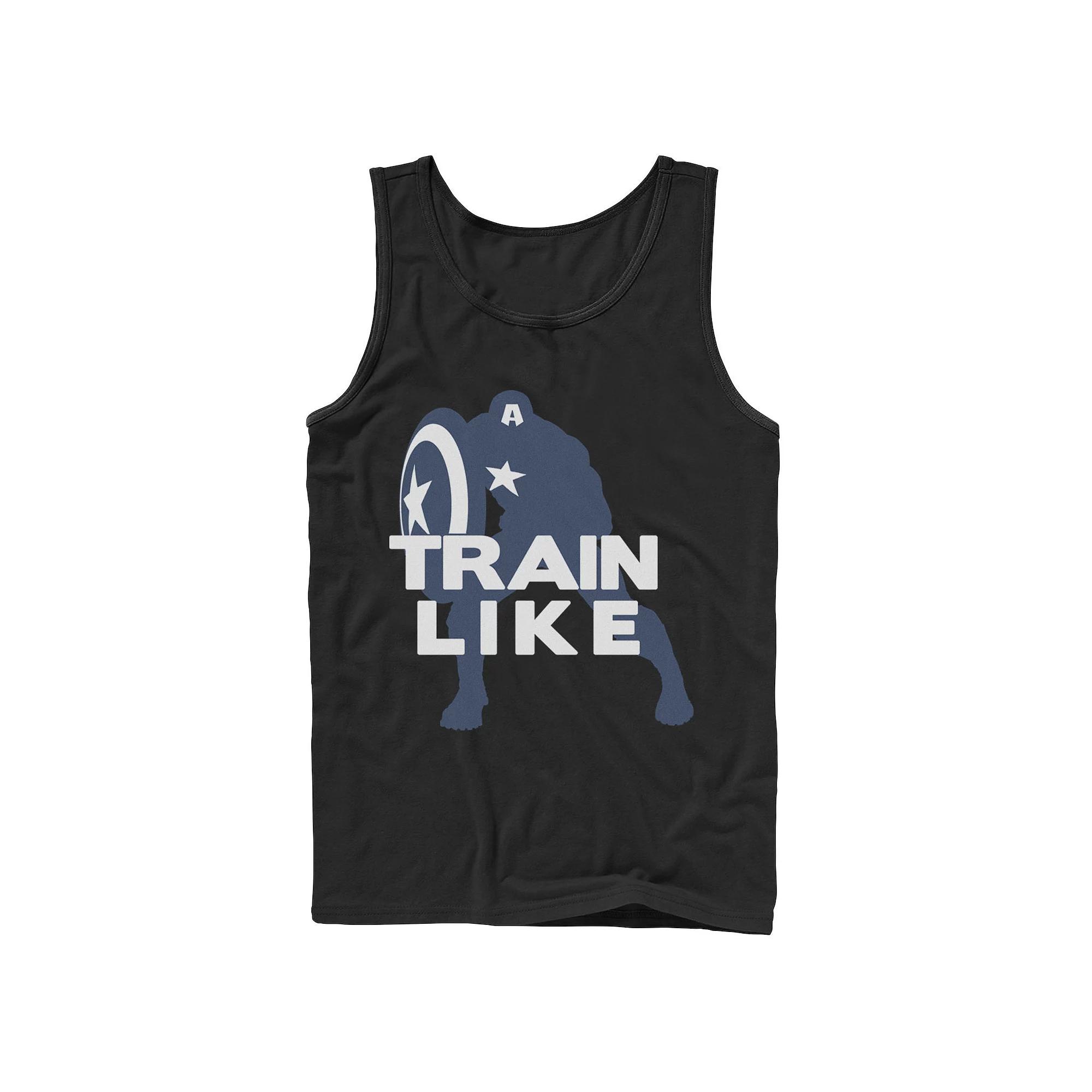 Men's Marvel Train Like Captain America Silhouette Tank Top, Boy's,  Product Image