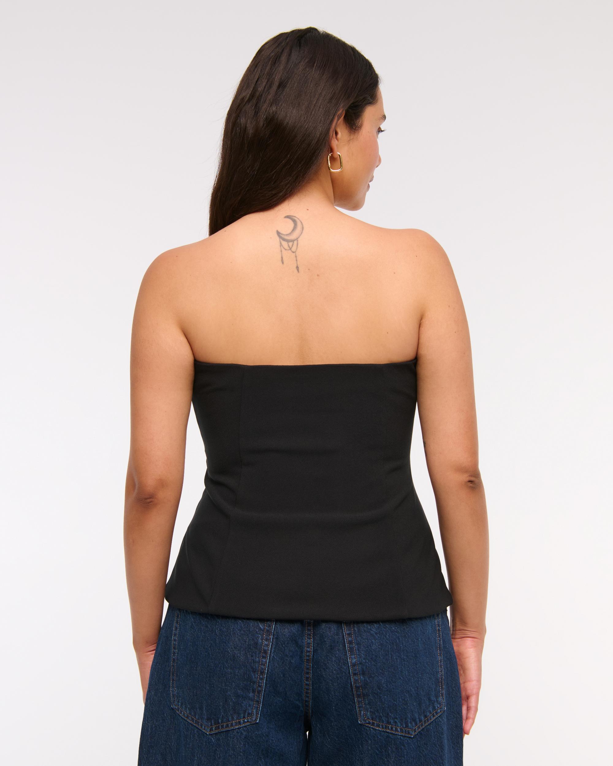 Strapless Side Ruched Top Product Image