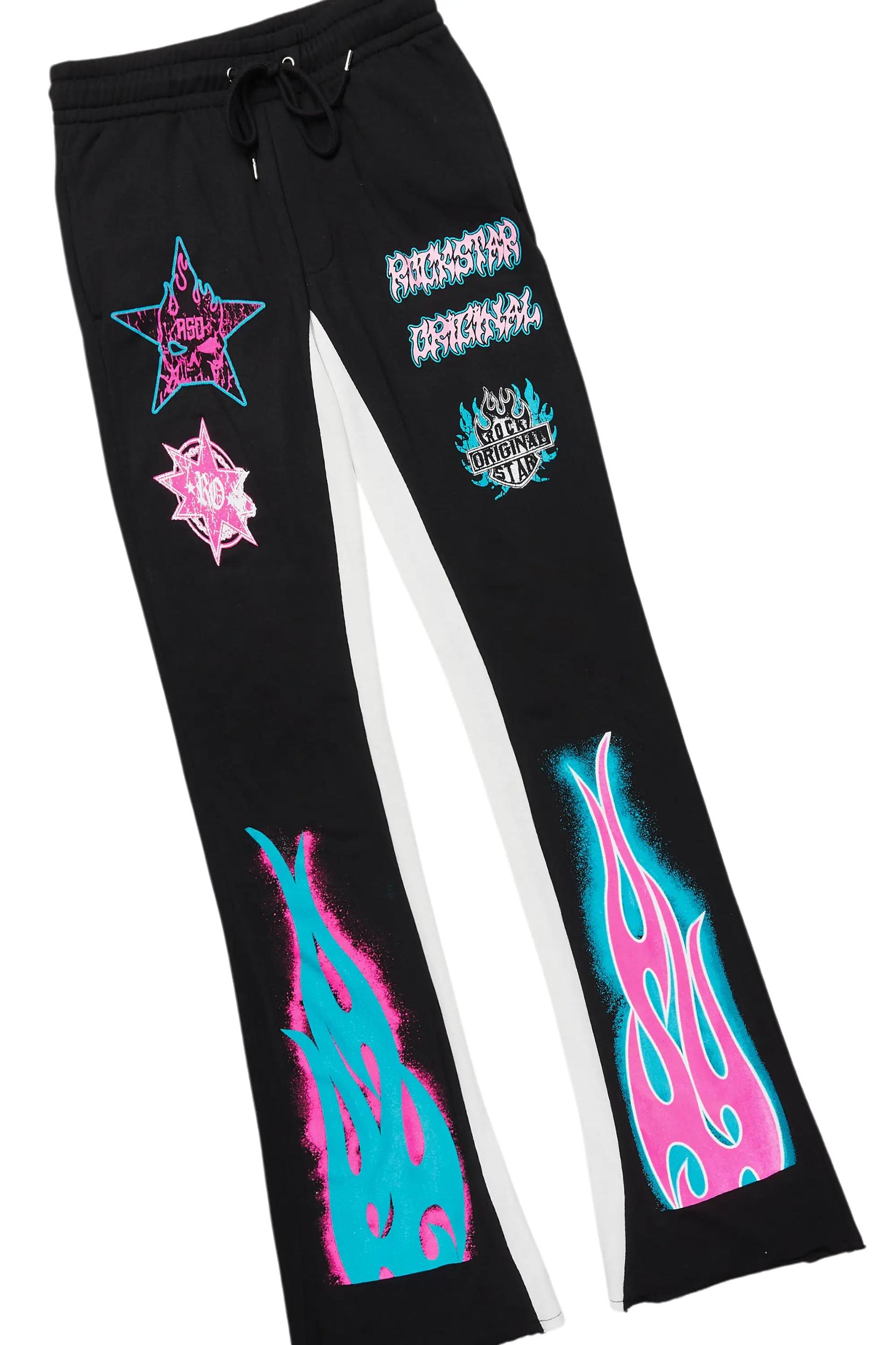 Adkin Black Hoodie/Baggy Track Pant Set Male Product Image