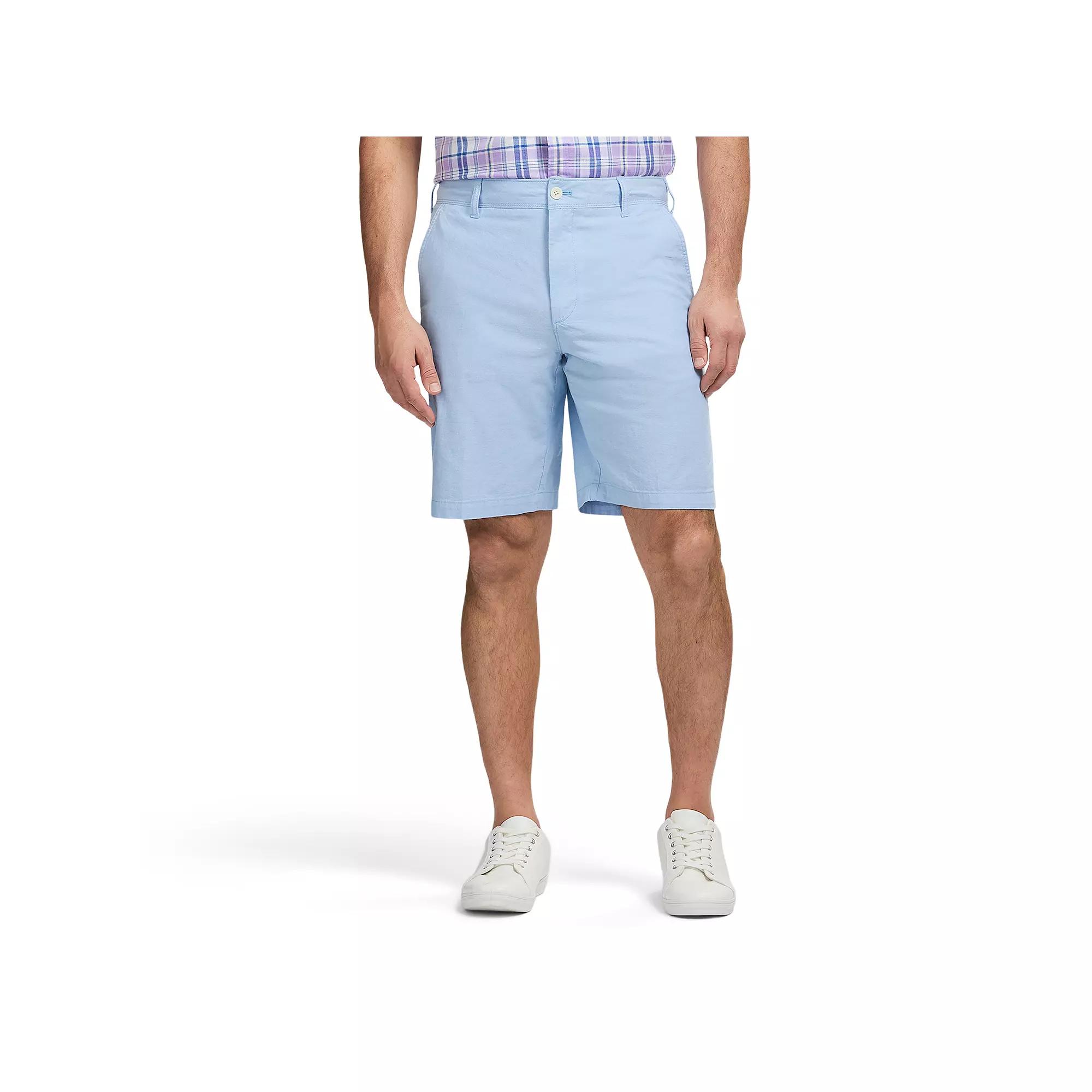 Men's IZOD Classic Chambray Flat Front Shorts, Size: 30, Placid Blue Product Image