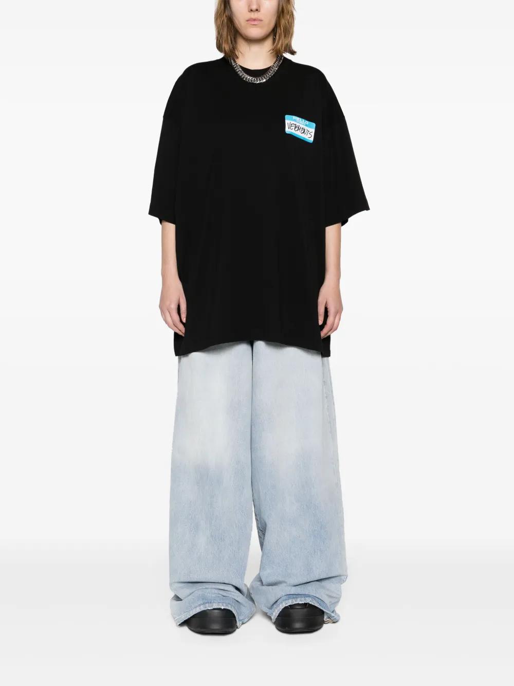 Destroyed wide-leg jeans Product Image