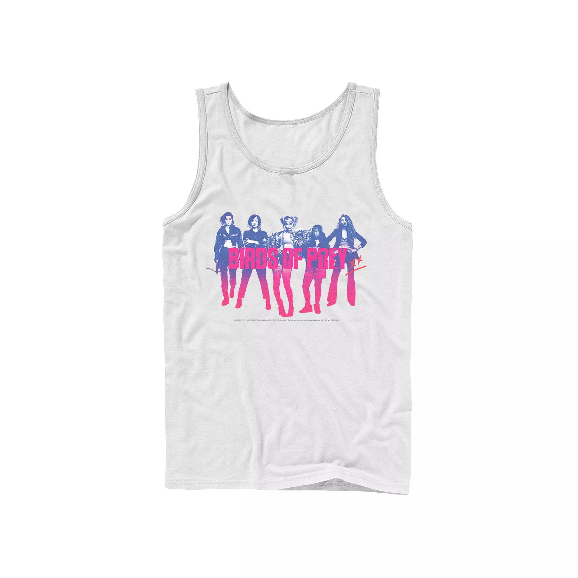 Men's DC Comics Birds Of Prey Blue Hue Group Shot Tank Top,  Product Image