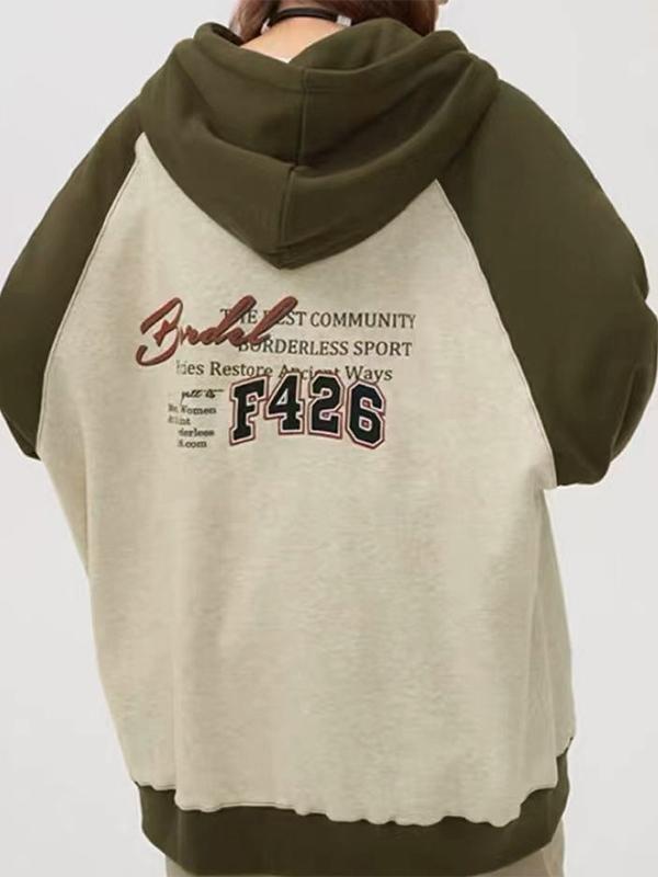 Raglan ContrastColor Hoodie Product Image