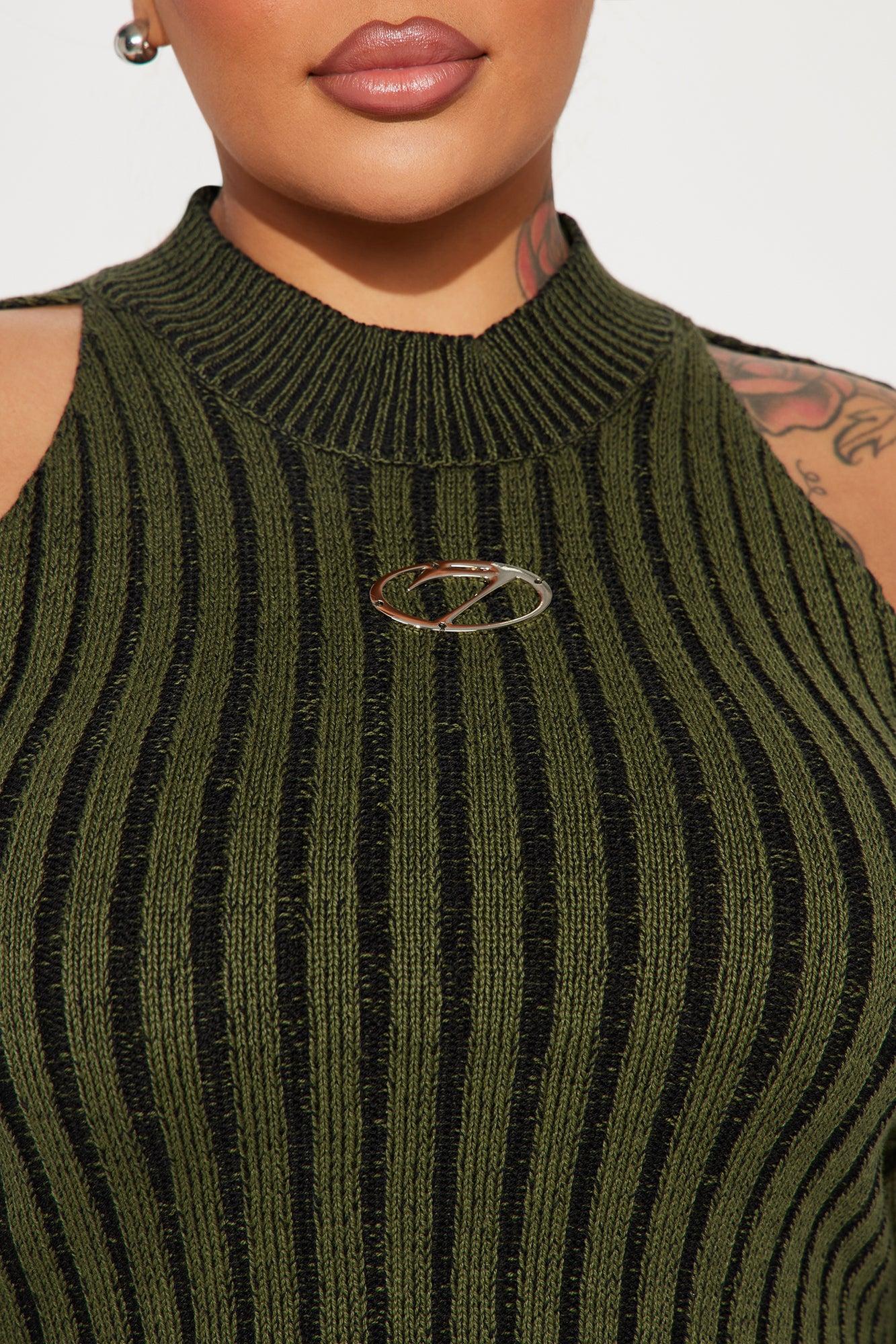 Josephine Washed Sweater - Olive Product Image
