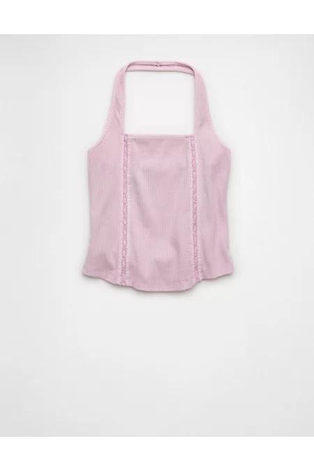 AE Lace Halter Tank Top Women's Product Image