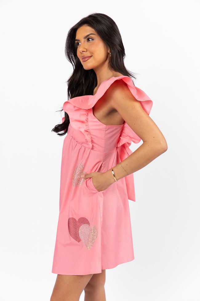 Heart and Soul Pink Babydoll Dress FINAL SALE Product Image