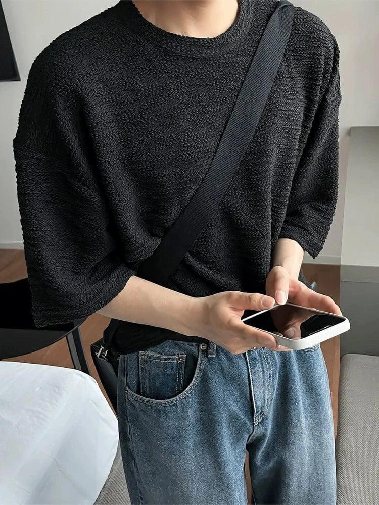 RT No. 18292 TEXTURE HALF SLEEVE SHIRT Product Image