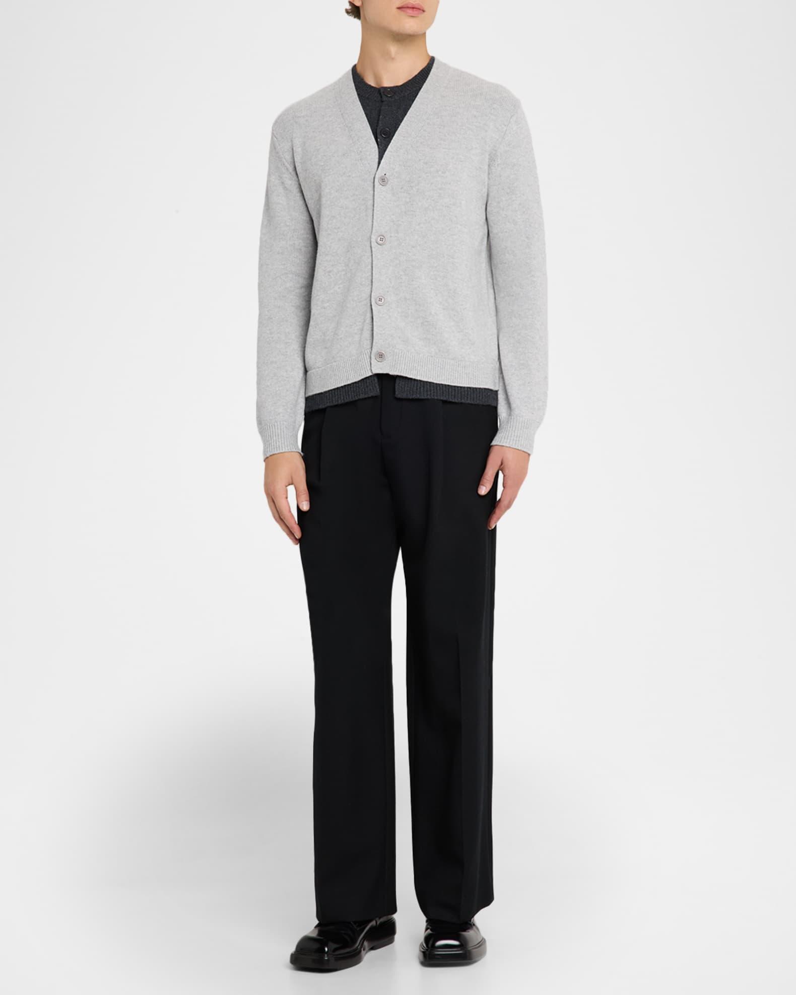 Men's Contrast Layered Cardigan Product Image