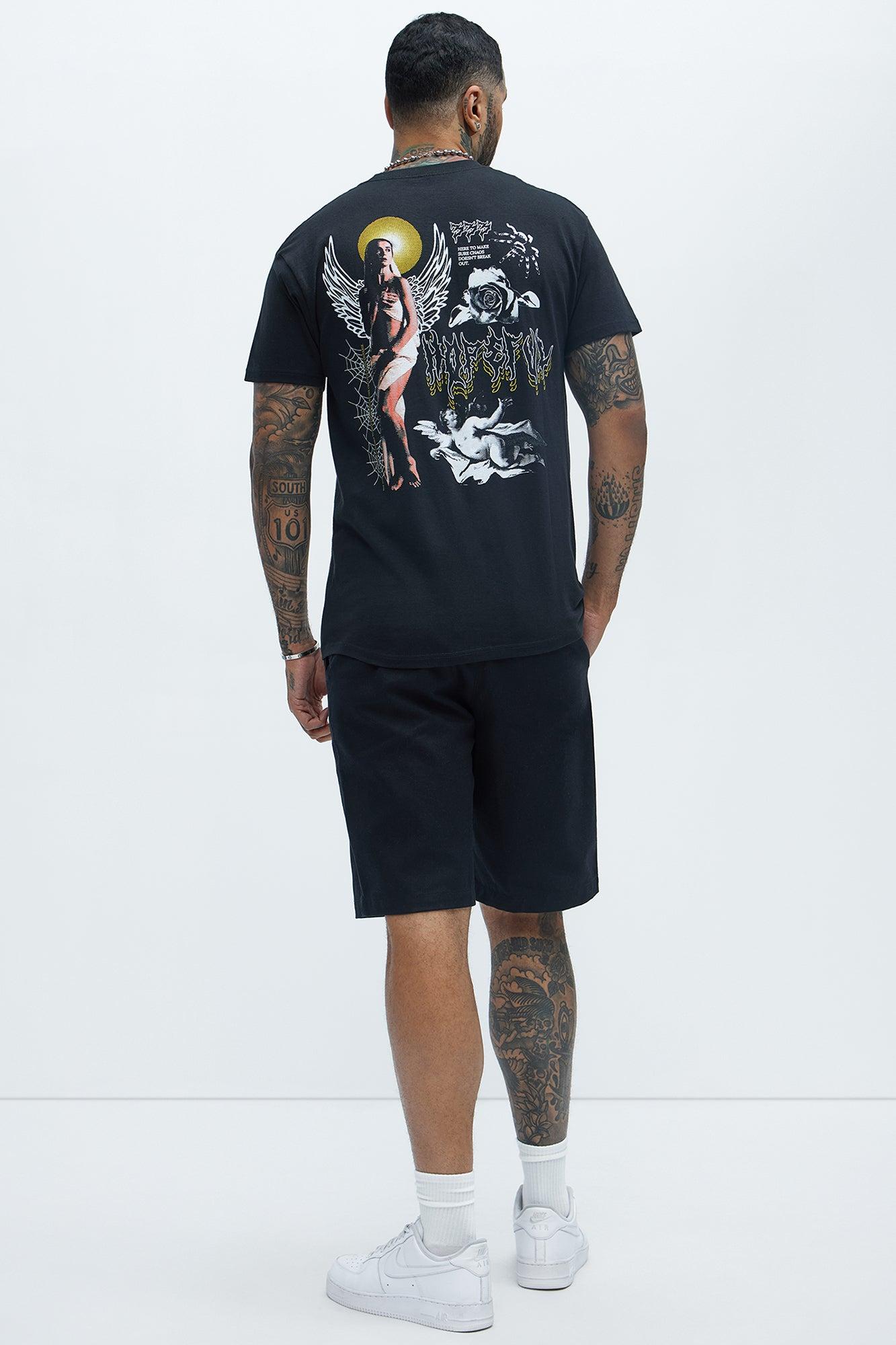 Hopeful Angel Short Sleeve Tee - Black Product Image