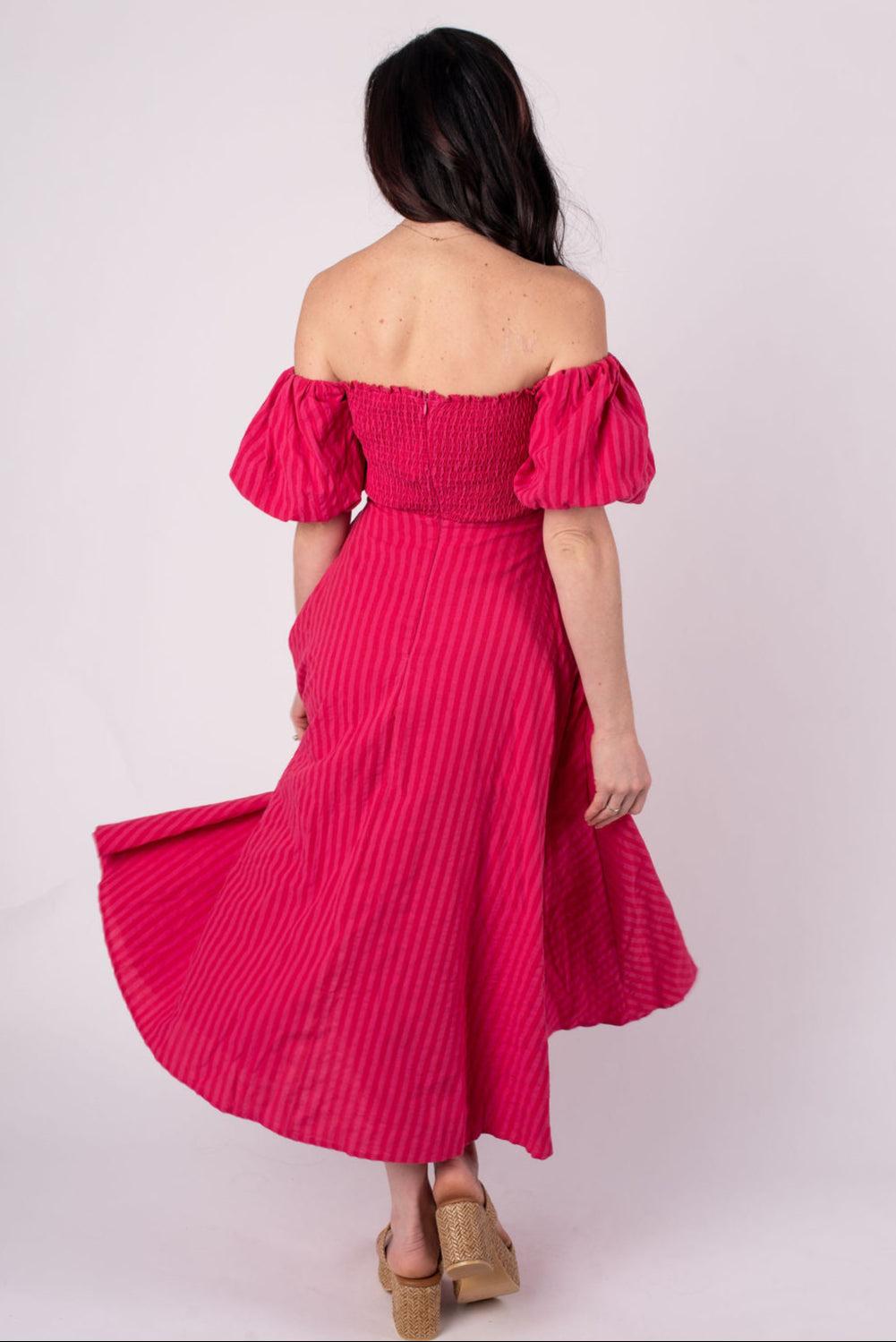 Mable Off Shoulder Midi Dress Product Image