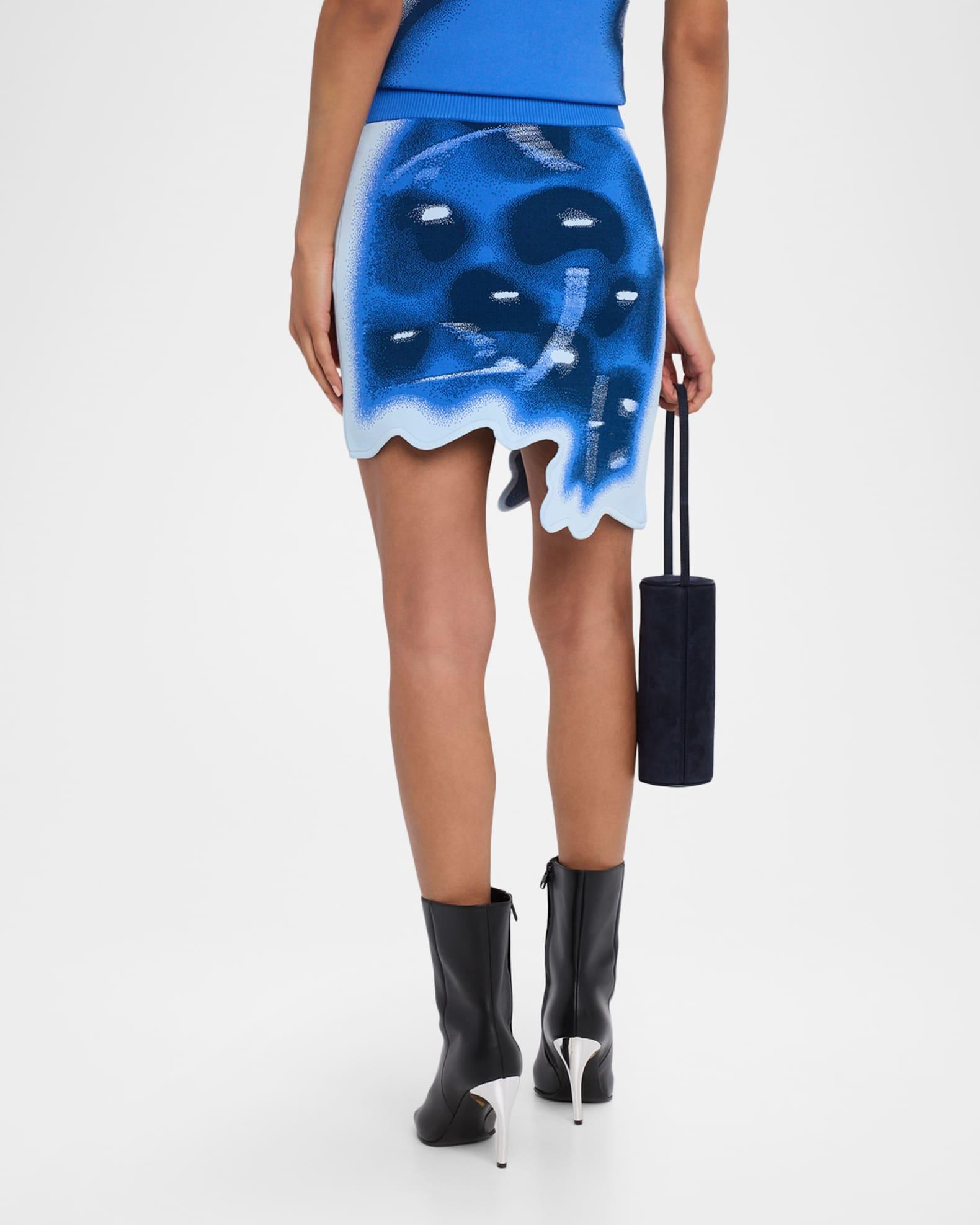 Salem Wavy Asymmetric Mini Skirt Product Image