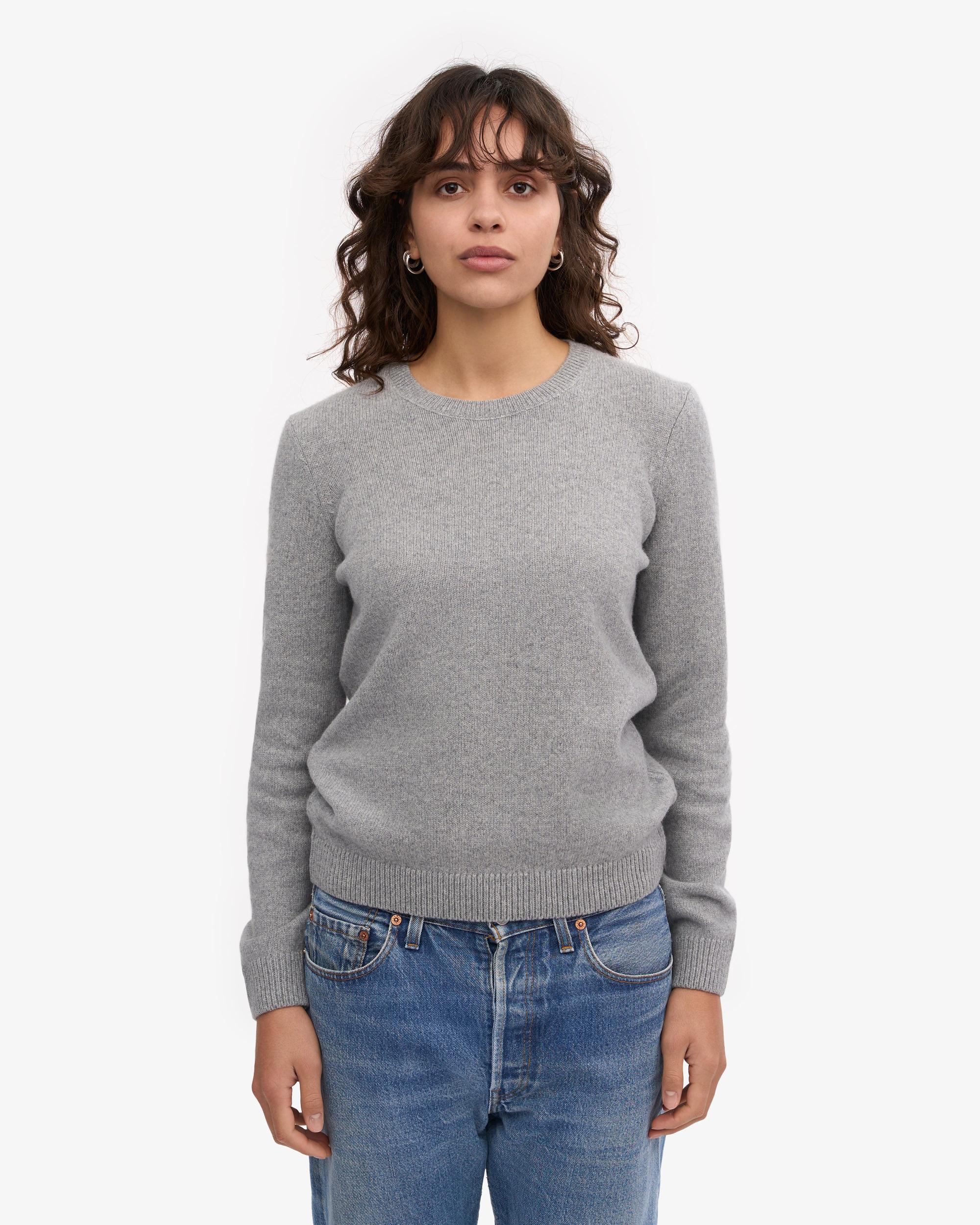 Women Classic Merino Wool Crew - Heather Grey Product Image
