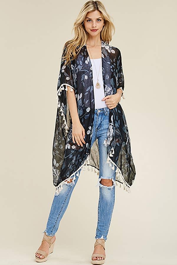 FLORAL TASSEL CARDIGAN Product Image