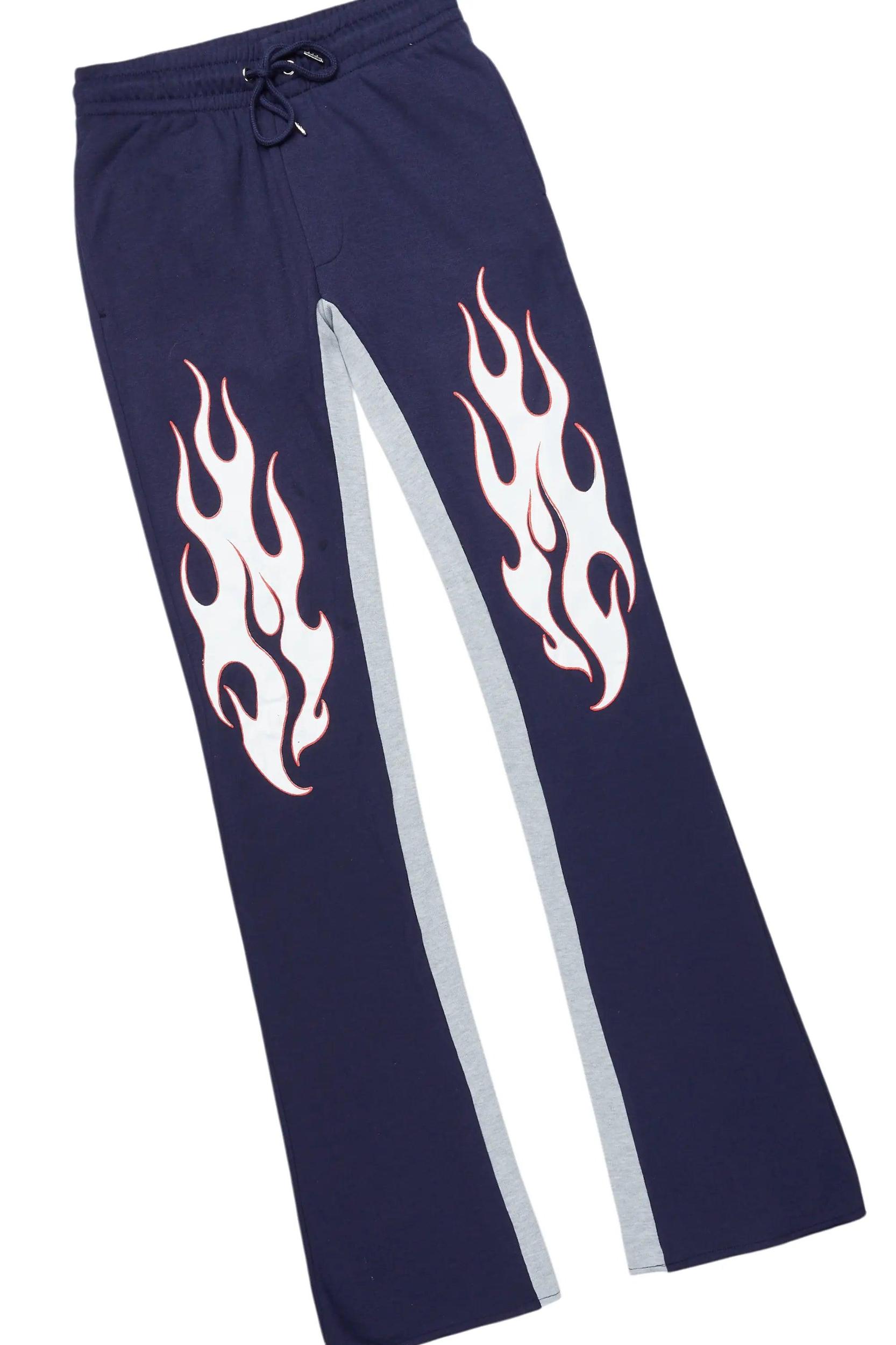 Tidus Navy Hoodie Baggy Fit Pant Track Set Male Product Image