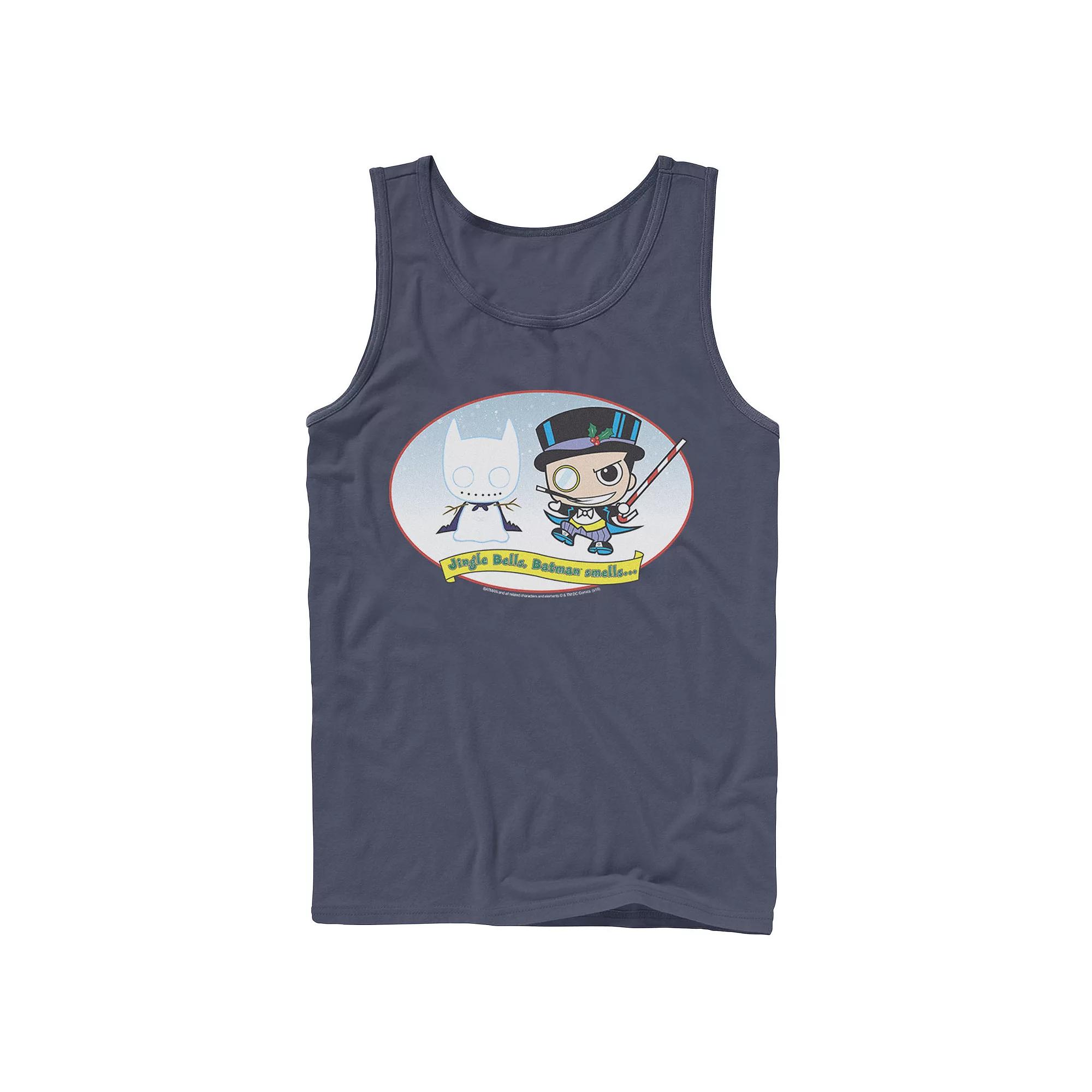 Men's DC Comics The Penguin Jingle Bells Batman Smells Christmas Tank Top,  Product Image
